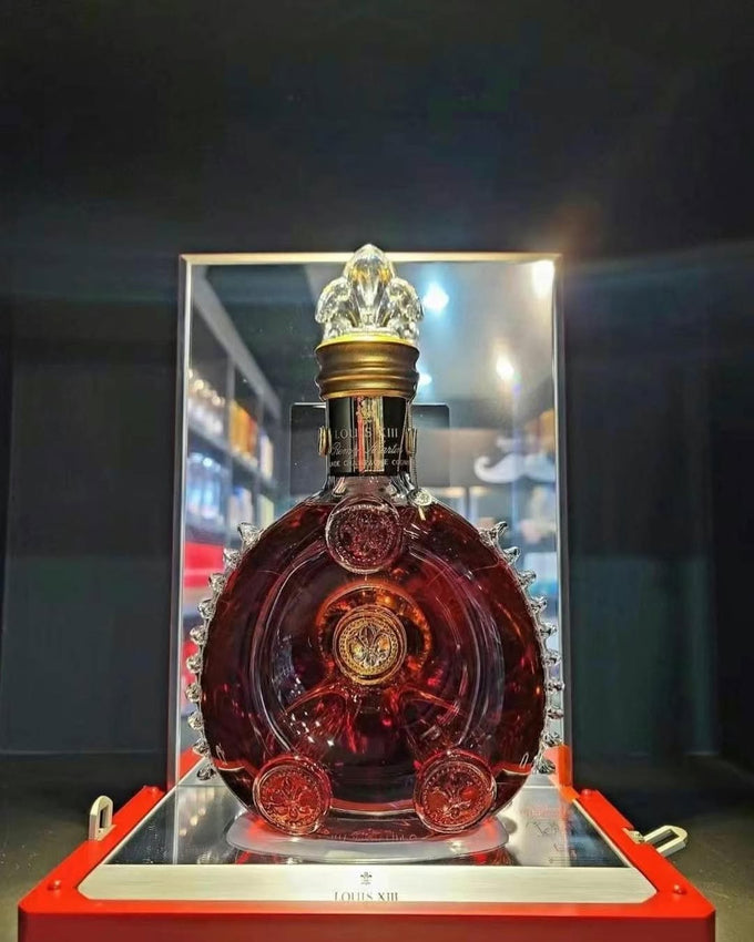 Louis XIII Cognac bottle, labels and packaging for photo and packaging review
