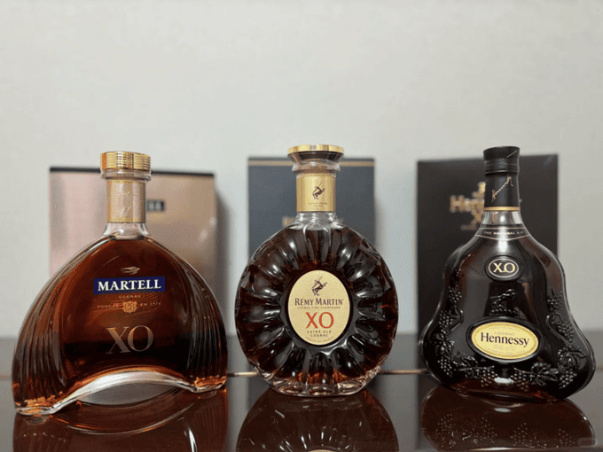 Cognac and Brandy bottle, labels and packaging for front and back label review