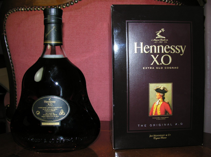 Hennessy Cognac bottle, labels and packaging for vintage labels and packaging reference