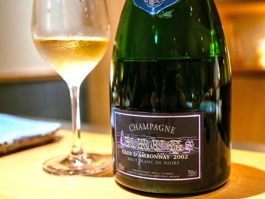 Krug Champagne bottle, labels and packaging for edition and appraisal factors