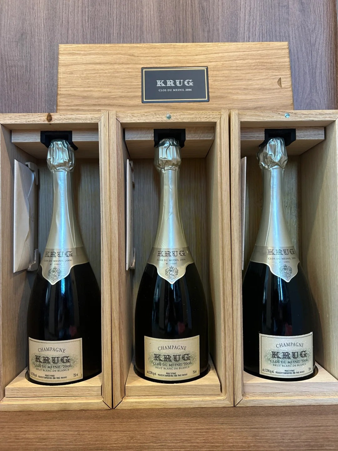 Krug Champagne bottle, labels and packaging for storage and condition guide