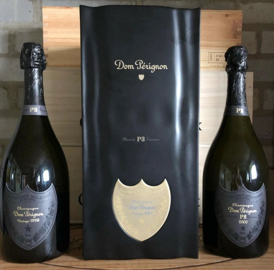 Prestige Champagne bottles, labels and packaging prepared for edition and condition review