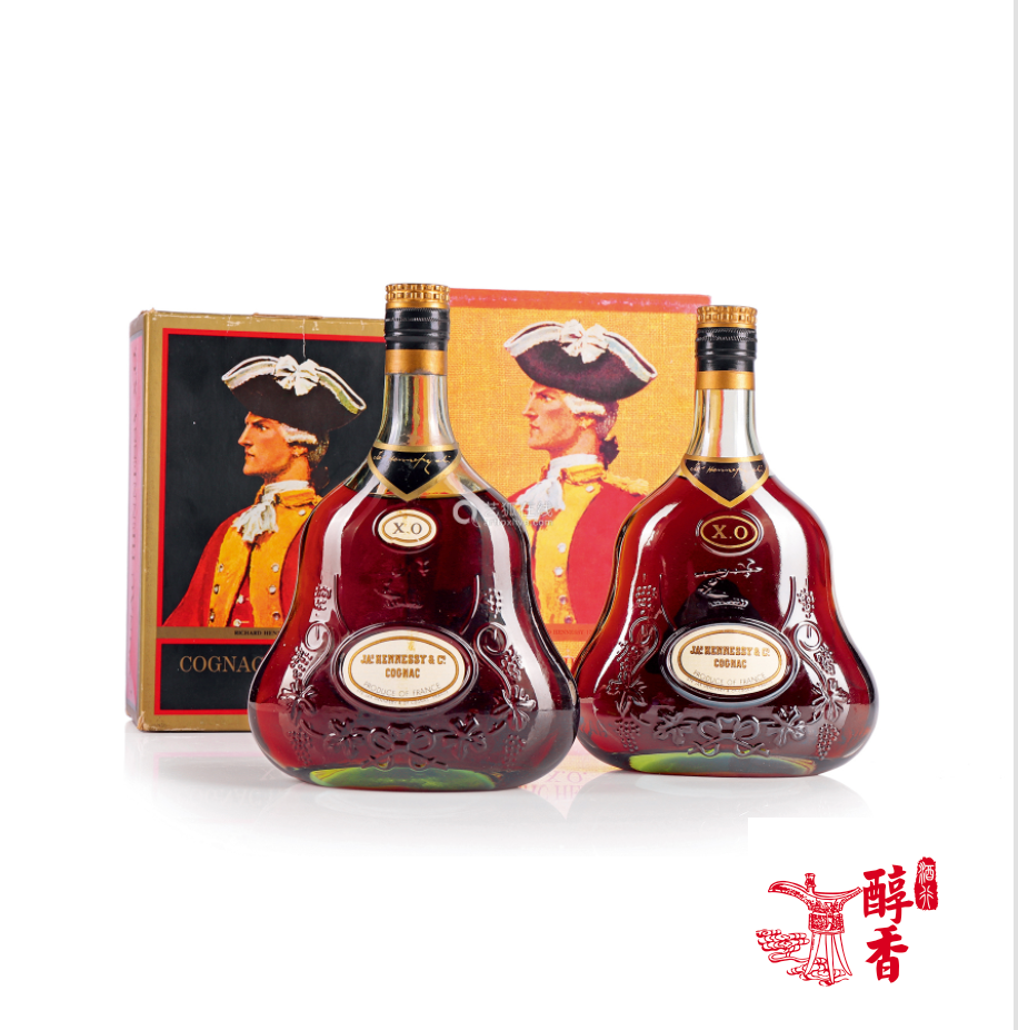 高價收購洋酒  回收軒尼詩（Hennessy）XO（大粗金邊牛仔字_大粗金邊雙貼紙牛仔字）